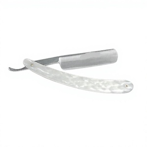 Maclura Profesional Navaja de Afeitar de Una Sola Hoja para Cara y Cuerpo, Diseño de Seguridad de Corte Abierto, Acero Inoxidable, Madera y Plástico - Product Image 2
