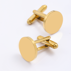 Ywyougangカスタマイズステンレススチール15mmサークルカフスDIYブランクビジネスウェディングパーティーアニバーサリーメンズギフト - Product Image 4