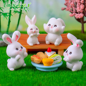 weij Landscape Little Rabbit Around the Fire Tea Party, aménagement paysager <span class=keywords><strong>de</strong></span> <span class=keywords><strong>jardin</strong></span> DIY, accessoires décoratifs, décoration <span class=keywords><strong>de</strong></span> bureau S - Product Image 4