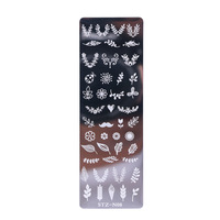 Vente chaude En Acier Inoxydable Nail Modèle Fleur Animal Feuille Flocon De Neige Personnalisé Nail Art Estampage Plaque Estampage Outil En Gros