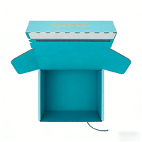 Boîte d'emballage en carton pliable en matériaux recyclés avec fermeture éclair et gaufrage pour cadeaux cosmétiques, parfums, petits appareils électroniques