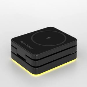 超薄型15W 3-in-1折りたたみ式タブレットワイヤレス充電器/スマホホルダー/マグネット式折りたたみ/急速充電ステーション - Product Image 2