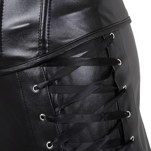 Top Trending Custom Design Plus Size Women Leather <b>Corset</b> Breathable Eco Friendly <b>Cheap</b> Price Leather <b>Corsets</b> With Button Front - Product Image 5