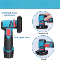 Meuleuse d'angle sans fil 500W avec interrupteur à gâchette, batterie lithium rechargeable, pour bricolage et usage industriel, meuleuse en aluminium