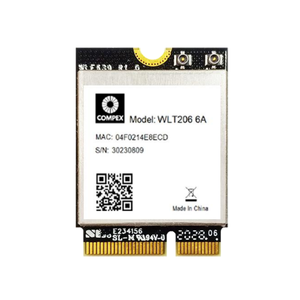 Compex wlt206h qca2066 Tri-Band 2Ghz 5Ghz 6GHz Wifi 6E 80211ax 2x2 MUMIMO ofdma BT51 Milan m2e pcie30 mô-đun không dây - Product Image 1