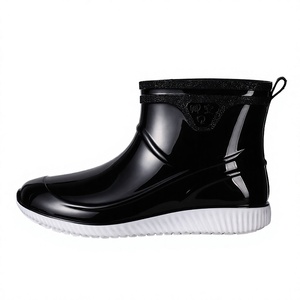 Unisex <b>Winter</b> Fashionable Rain <b>Boots</b> Short-Tube Waterproof Chef <b>Work</b> Shoes PVC Upper Mesh EVA Thickened Non-Slip Breathable - Product Image 4