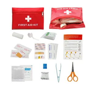 OEM emergency medical red portable customEmergency Trauma Survival First Aid Kit Bags Medical Box First Aid Kit