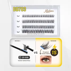 False Press On Lashes En Gros Pre Bond Technology No Glue Needed Lashes No Magnetic No Glue No Eyeliner