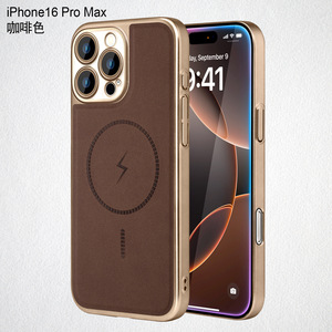 Per <span class=keywords><strong>iPhone</strong></span> 16 Pro Max Desert Gold in pelle custodia protettiva magnetica a ricarica rapida adatta per <span class=keywords><strong>iPhone</strong></span> 15 14 13 12 11 - Product Image 4