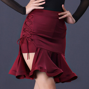 Jupe d'entraînement de danse latine pour <span class=keywords><strong>femme</strong></span> Jupe de salle de bal Salsa Rumba - Product Image 3