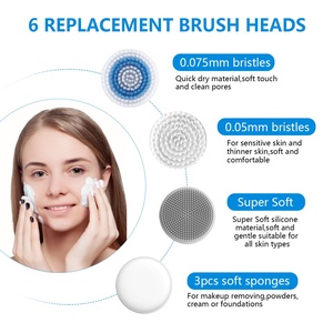 Brosse nettoyante faciale sonique sans fil 5 en 1 2024, exfoliante, étanche, appareil de nettoyage du visage - Product Image 3