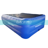 GAOHAO Fosse à mousse gonflable bleue pour barres de gymnastique, tapis de piste gonflable, fosse à mousse d'atterrissage, taille 300x200x90cm, tapis d'atterrissage sécurisé pour enfants, anti-choc