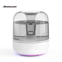 Aromacare 5.5L humidificateurs domestiques de grande capacité 360 degrés de sortie de brouillard de vapeur humidificateur de table à anneau multicolore