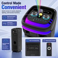 Speaker Karaoke Trolley HANSUO HS-TS12K7 JG 12 Inch dengan Baterai 7200mAh, Multi Driver, Lampu RGB, dan Efek DJ