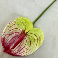 Bunga Anthurium Buatan 3D Dicetak Satu Tangkai Realistis Lembut Dekoratif Pernikahan Rumah untuk Tahun Baru Valentine Wisuda