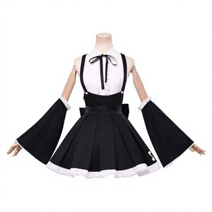 Costume de cosplay gothique noir et blanc, rétro, pour chanteuse, fille mignonne, cosplay 2D, pour homme adulte, ODM - Product Image 1