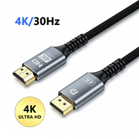Câble tressé HDTV pour projecteur et moniteur, vente en gros d'usine, HD 1,5M/1,8M/2M/3M UHD 4K 30Hz PD