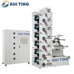 RTRY-320 Giấy Phim linh hoạt gói thực phẩm in ấn dán nhãn flexographic UV bao bì thực phẩm Máy in nhãn