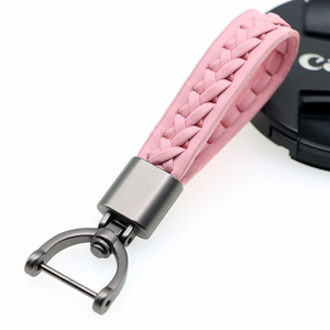 Porte-clés personnalisé 2026 en cuir ultra-résistant avec corde en cuir et design fer à cheval, idéal pour les affaires, avec clé en métal durable - Product Image 4