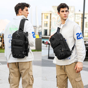 กระเป๋าคาดลำตัว <span class=keywords><strong>Ozuko</strong></span> 9585 รุ่นใหม่ ดีไซน์เก๋ กันน้ำ กันขโมย สำหรับผู้ชาย แฟชั่น กระเป๋าใส่กล้องสำหรับขาตั้งกล้อง - Product Image 3