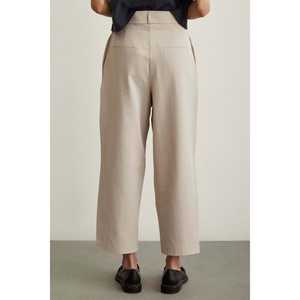 Pantalones Anchos de Crepé con Cintura Alta y Antiarrugas para Mujer - Product Image 1