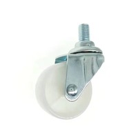 Roue pivotante non pneumatique super robuste de 2 pouces en polypropylène (PP) avec frein intégré pour chaise, hôpital, atelier, extérieur