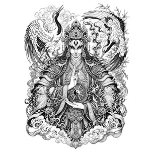 Tatuaje Temporal de Lujo de Grado Profesional con Diseño de Grúa <span class=keywords><strong>y</strong></span> Niño, Fórmula Herbal de Larga Duración, Resistente al Agua <span class=keywords><strong>y</strong></span> al Sudor, el Más Vendido - Product Image 1