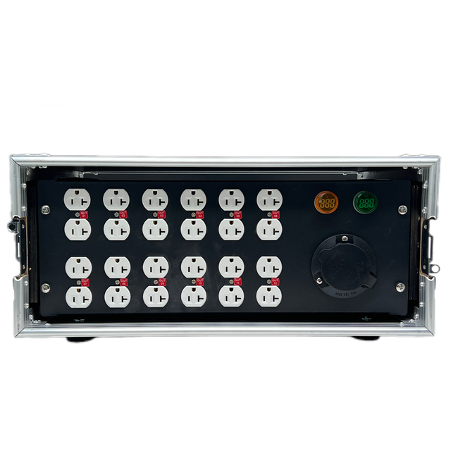FCONNR SS2-50 50A Input with 12 Channels NEMA 5-20 US Edisons 20 Outputs Portable Power Distribution Distro Box