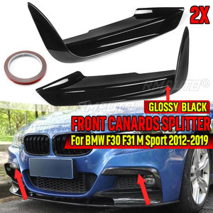 Par de embellecedores laterales delanteros para parachoques con cubierta de marco de luz antiniebla para BMW F30 F31 M Sport 2012-2019, cejas para faros antiniebla - Product Image 1