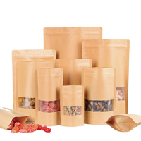 Bolsa de Embalaje de Plástico PE con Cierre y Ventana, Resistente a la Grasa, Colorida, para Envasar Alimentos, Frutos Secos, Té y Azúcar