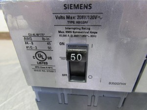 Disjoncteur GFI B350GFHH 3P/120V-208Y/50A Disjoncteur PLC - Product Image 4