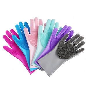 Ma thuật Silicone cơ thể <span class=keywords><strong>v</strong></span>ật nuôi tắm găng tay cho động <span class=keywords><strong>v</strong></span>ật tắm dầu gội Dog & Cat găng tay bàn chải - Product Image 1