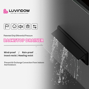 Luvindow Ultra dar çerçeve ev penceresi tasarım anti-deformasyon ısı yalıtımı alüminyum siyah Tilt dönüş pencereleri - Product Image 5