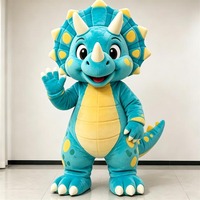 Costume de mascotte de dinosaure Triceratops mignon de dessin animé pour les fêtes d'enfants et les événements promotionnels scolaires