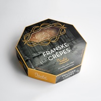 Emballage alimentaire en papier imprimé, carton à emporter jetable, pour crêpes, gaufres, fromage, gâteau, avec Logo, vente en gros