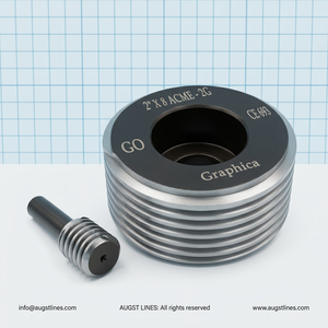 Jauges de filetage ACME AUGST LINES 20TPI-1TPI, jauges de filetage ACME/Stub ACME fabriquées en Inde, inspection des filetages ACME 2G/3G/4G - Product Image 1