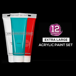 75ml <span class=keywords><strong>Acrylique</strong></span> 12 Couleurs <span class=keywords><strong>Peinture</strong></span> Extra Large <span class=keywords><strong>Tube</strong></span> art enfants Ensemble de <span class=keywords><strong>Peinture</strong></span> <span class=keywords><strong>Acrylique</strong></span> - Product Image 3