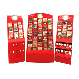 Espositore Pieghevole Personalizzato in Cartone Ondulato Ecologico per Biglietti d'Auguri, Autoportante, Facile da Montare, per Uso Commerciale - Product Image 1