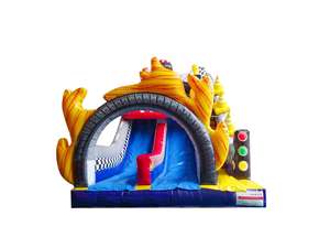 Scivolo Gonfiabile Gigante a Tema Pista di Formula Uno, Castello Gonfiabile Formula - Product Image 4