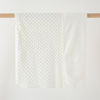 Couverture bébé en coton super douce et épaisse, bordure enveloppante, unisexe, plusieurs couleurs unies, pour garçon et fille