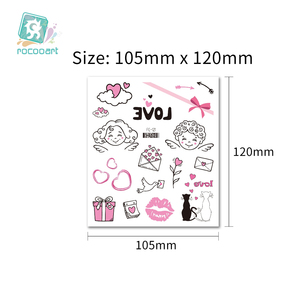 Tatuaggi a cuore di san valentino, tatuaggi temporanei tatuaggi a cuore <span class=keywords><strong>rosso</strong></span> per bambini ragazze ragazzi bomboniere forniture regali scolastici per bambini - Product Image 3