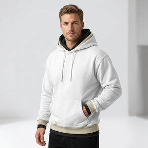 Unisex Classic Boxy Winter Pullover Hoodie 100% Cotton Tie-<b>dye</b> Embroidered Soft Fleece <b>Fabric</b> Eco-Friendly Comfortable Fit - Product Image 1