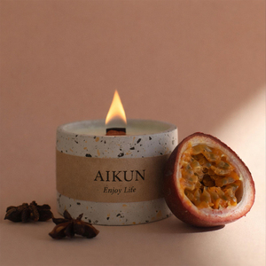 Velas Aromáticas AIKUN Personalizadas con Mecha de Madera Premium para Spa, Bienestar, Meditación, Relajación en el Hogar, Aromaterapia, Regalo - Product Image 1