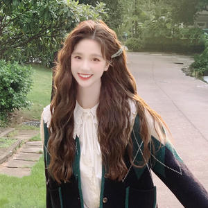 วิกผมยาวแบบหยิกเป็นลอนตรงกลาง - วิกผมสังเคราะห์ทนความร้อนสูงสำหรับผู้หญิง <span class=keywords><strong>ทรง</strong></span><span class=keywords><strong>ผม</strong></span>คอร์นโรว์ลอนแบบยุโรปอเมริกัน  พร้อมฐานใส - Product Image 5