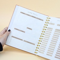Carnets de notes de planificateur de Journal d'efficacité d'horaire quotidien hebdomadaire à couverture rigide avec impression en papier personnalisé