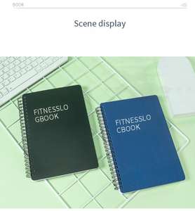 A5 Fitness planificateur journal bobine cahier d'autodiscipline planificateur de régime carnet de notes Fitness journal journal de bord logo personnalisable - Product Image 3