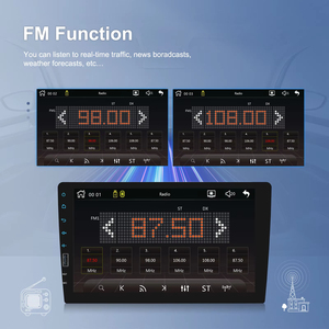 Lecteur MP5 Podofo 9'' 1DIN, autoradio, CarPlay sans fil, Android Auto, connexion USB, autoradio, écran partagé, stéréo + microphone - Product Image 4