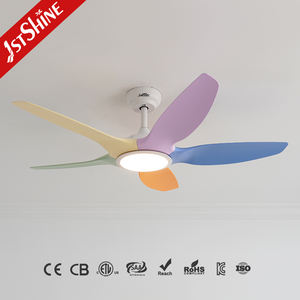 1stshine Ventilateur de plafond LED silencieux à faible bruit 5 pales 48 pouces ventilateur de plafond coloré avec télécommande à 6 vitesses - Product Image 1