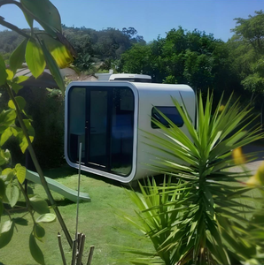 Maison préfabriquée modulaire mobile de luxe en acier KT, capsule spatiale moderne, avec roues, pour usage commercial et de bureau - Product Image 5