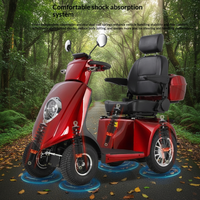 Scooter de Movilidad para Adultos Mayores con Freno Electromagnético y Cuatro Ruedas, Fabricante de Comercio Exterior Transfronterizo, 40-60 km de Autonomía
